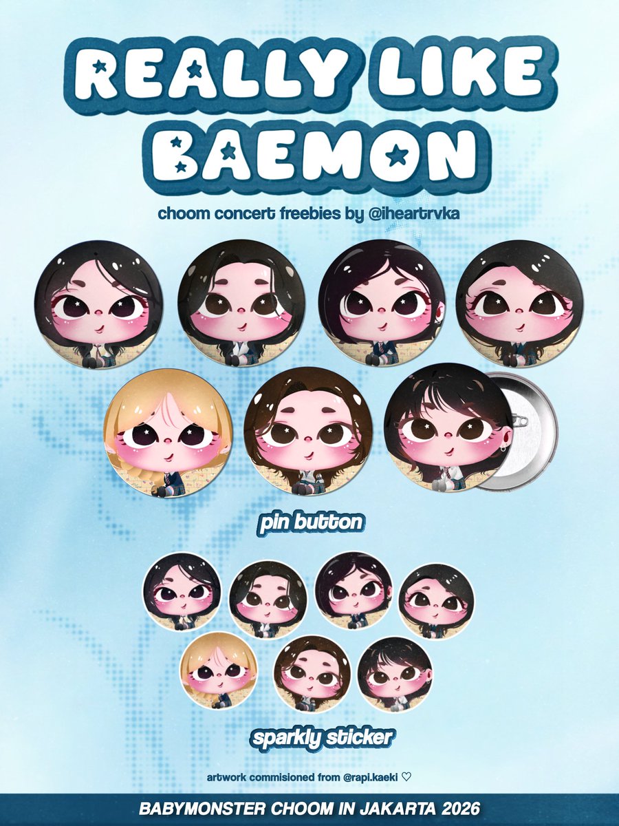 iheartrvka's tweet photo. 𝄞⨾𓍢ִ໋ babymonster choom in jakarta freebies by @iheartrvka ★

17 october 2026 ⭑ Indonesia Arena
― limited quantity
― don't throw or sell
― kindly tag me if you get it
see you there! ᨳ𐔌՞҂ ˕ ֊՞𐦯ᜊ

#LetChoomHypnotizeJakarta
#BABYMONSTER #베이비먼스터 https://t.co/0m8ekrm1p6