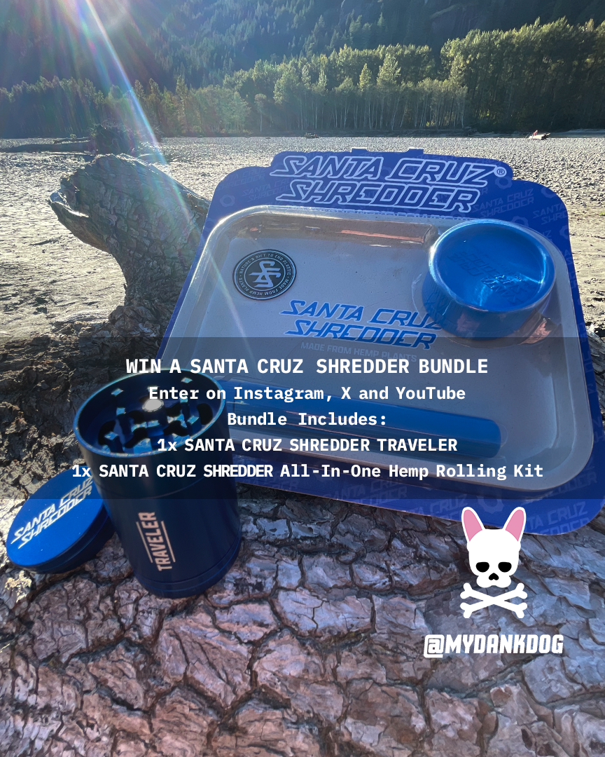 MyDankDog's tweet photo. I'm giving away an awesome Halloween treat.  

Bundle Includes:  
1x Santa Cruz Shredder Traveler 
1x Santa Cruz Shredder All-In-One Hemp Rolling Kit  

How to enter:  

Instagram: 
Like this post, comment “Santa Cruz Traveler,” and tag 2 friends.  
This giveaway is not sponsored, endorsed, administered by, or associated with Instagram or Meta.  

YouTube @MyDankDog

Comment “Santa Cruz Traveler.”  This giveaway is not sponsored by YouTube or Google.  

X @MyDankDog

Like the post, comment and share  “Santa Cruz Traveler.”  

This giveaway is not sponsored by X. 

 Rules:  
* Open to U.S. residents 18+ 
* No purchase necessary 
* Deadline: October 30, 2026 at 11:59 PM ET 
* Winners announced October 31, 2026 
* Winners chosen at random and contacted by DM  

Also: 10% off sitewide at Santa Cruz Shredder 

Code: MYDANKDOG10 
No minimum. Multiple uses.  

#Giveaway #Homegrow #santacruzshredder #HomeGrown @SCShredderInc