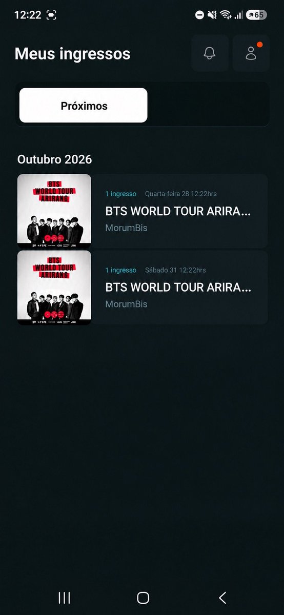 vitoriard12's tweet photo. VENDO INGRESSO SHOW DO BTS 31/10 - São Paulo 

obs: transferência imediata!!

R$ 800,00 - arquibancada (INTEIRA) 
R$ 600,00 - arquibancada (MEIA)

motivo: não vou conseguir ir nesse dia :( https://t.co/7ykRYpAaQJ