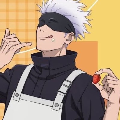 starlessatoru's tweet photo. i love the way you can easily tell gojo’s favorite fruit is strawberry https://t.co/kCuyJ2uCUG