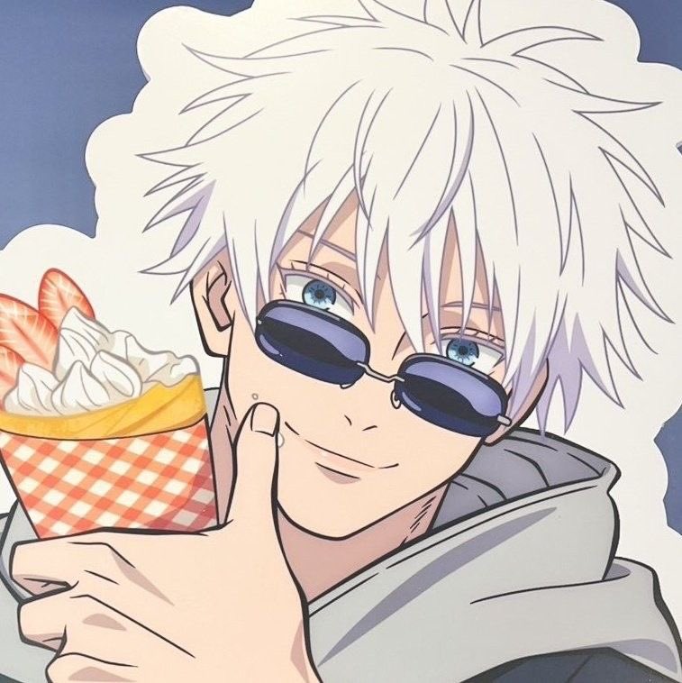 starlessatoru's tweet photo. i love the way you can easily tell gojo’s favorite fruit is strawberry https://t.co/kCuyJ2uCUG