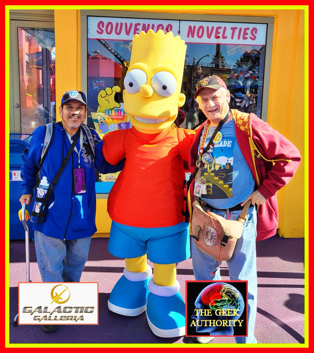 GeekAuthority's tweet photo. Fun at #UniversalStudios @UniStudios with making movies, #BartSimpson, Kevin of the  #Minions and fun times 'on the set'!
🎬🎬❤️🧡💛💚💙🩵💜🎬🎬
https://t.co/vpEgwo0rUK 
https://t.co/EIiLkdfmlR 
@galacticgalleria
@GeekAuthority https://t.co/liq5zb8Tan