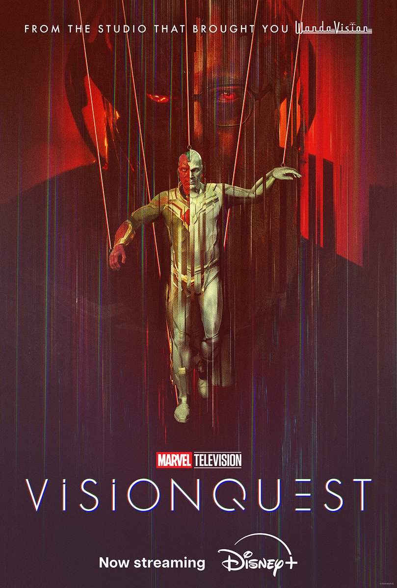 MarvelStudios's tweet photo. > status: SYSTEM COMPROMISED

Stream the first two episodes of Marvel Television’s #VisionQuest now, only on Disney+. https://t.co/M7PxJKAyp6