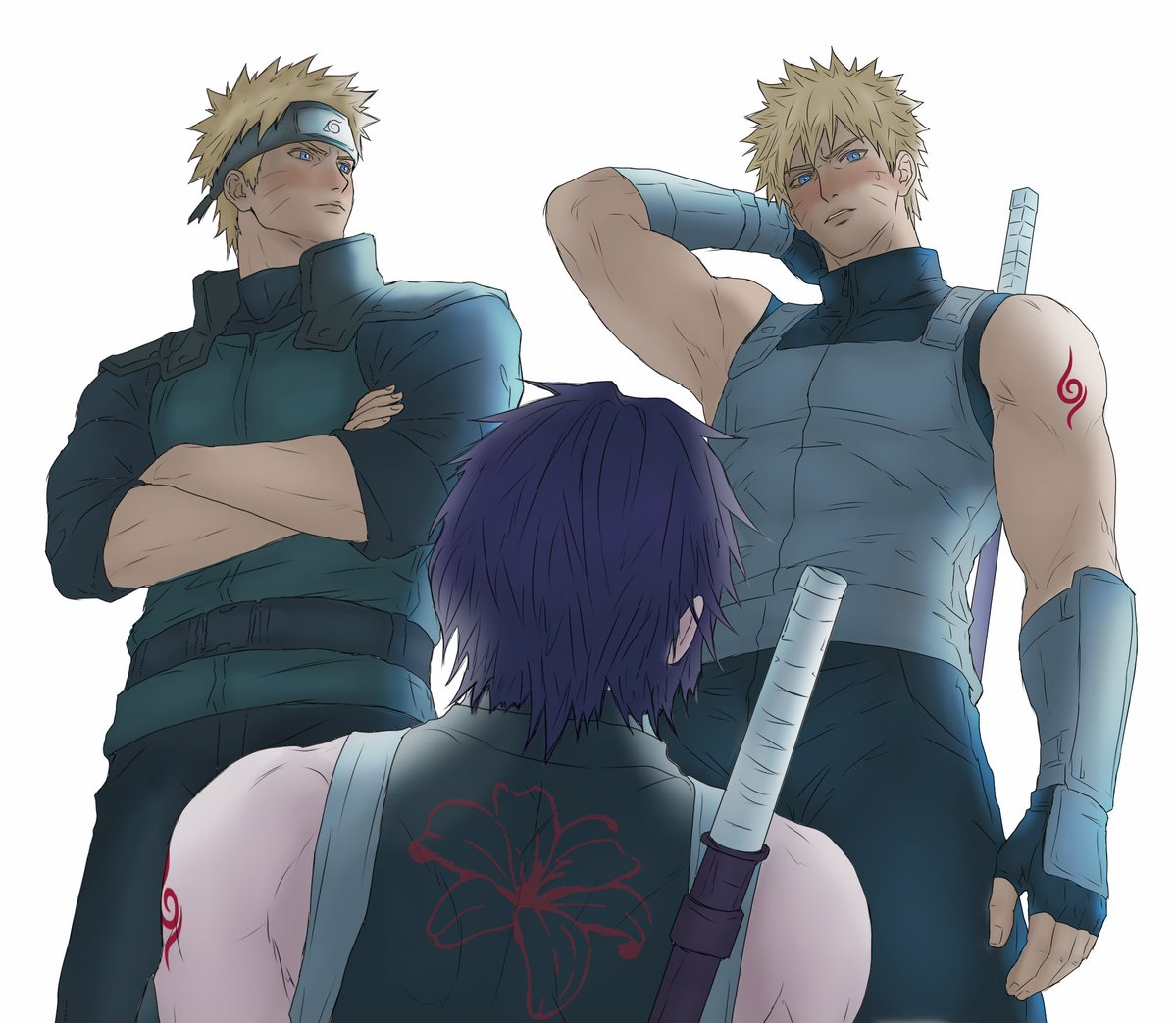 lilyhale65's tweet photo. Two alternative universes collapsed! One where Naruto became jounin and one where he is an Anbu. But the thing is... Which one of them does this Sasuke belong to? 

#narusasu #narutoxsasuke #narutofanart https://t.co/uSFaIVCy3c