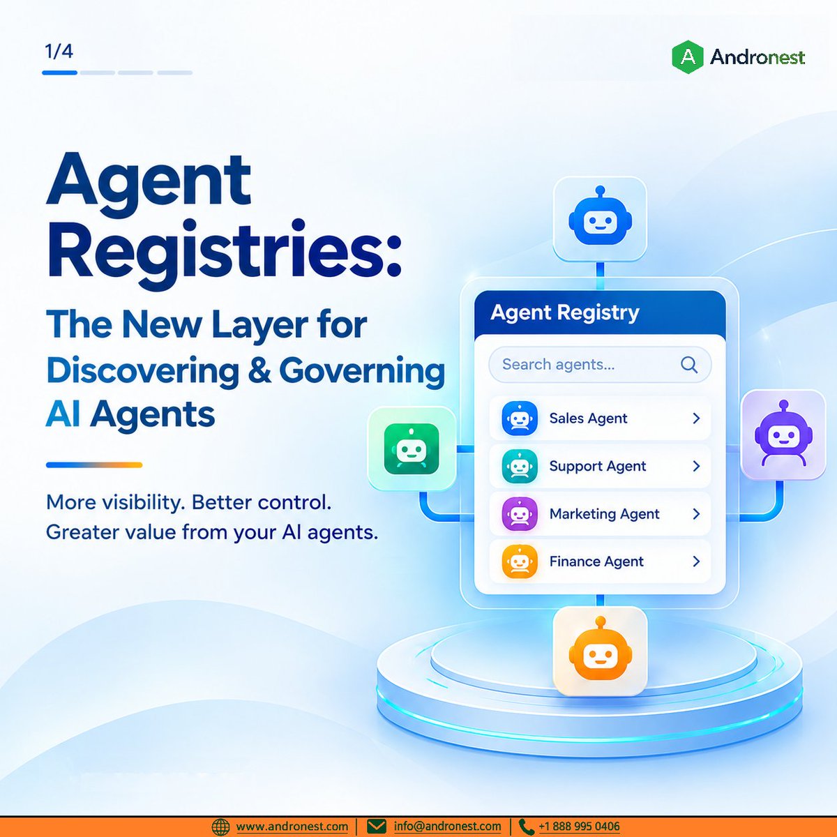 andronestllc's tweet photo. 🤖 Scaling AI agents needs more than innovation—it needs governance. Agent Registries help businesses discover, manage, secure, and monitor AI agents efficiently. 

Build a smarter AI ecosystem with Andronest! 🚀

🌐 https://t.co/3gpZ3x5W0T

#Andronest #AI #AIAgents #EnterpriseAI https://t.co/DWkaO9XC7T