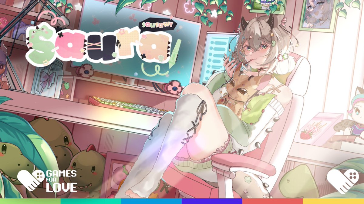GamesForLoveorg's tweet photo. Meet the Official VTuber For Love Artist: Saura! 

Games For Love is excited to congratulate Saura on being selected as our official VTuber For Love artist! 

Saura will create the new VTuber For Love logo and additional visual assets to bring our program’s identity to life. 

Selected by Neko Mikki, Community Director for the VTuber For Love Program, Saura is a trusted, talented artist in the VTubing community, and we’re honored to feature her work in this exciting new program!

 About Saura

Saura is a VTuber content creator and award-winning artist known for her visual design work and charming plushie dinosaur persona.

With a Master’s degree in Visual Projects from the Academy of Fine Arts, Saura brings over 14 years of design experience and 5 years in the VTubing space. As a freelance artist, she specializes in soft, cute, and glowing designs, creating graphic and motion design for creators and companies.

We’re so excited to have Saura helping shape the visual identity of VTuber For Love! 

Welcome to the Games For Love family, Saura! 

#GamesForLove #VTuberForLove #VTuber #VTuberArtist #VTuberCommunity @narunini @NekoMikkiVT @saurawr_