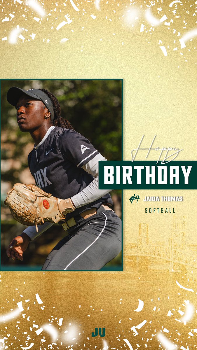 JAX_Softball's tweet photo. Happy Birthday Jaida Thomas 🥳🎉🎈

#JUPhinsUp https://t.co/mWN89Eyjog
