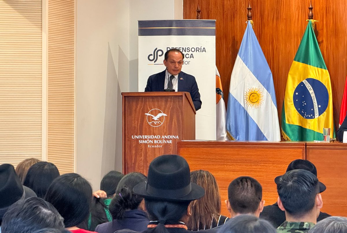 DefPublicaEC's tweet photo. 🔷El Defensor Público General, Ricardo Morales Vela, declara inaugurado el II Congreso Internacional: Avances del Pluralismo Jurídico en la Región y Desafíos en el Ecuador, que reúne a representantes nacionales e internacionales para compartir experiencias y buenas prácticas sobre pluralismo jurídico.

#PluralismoJurídicoEc