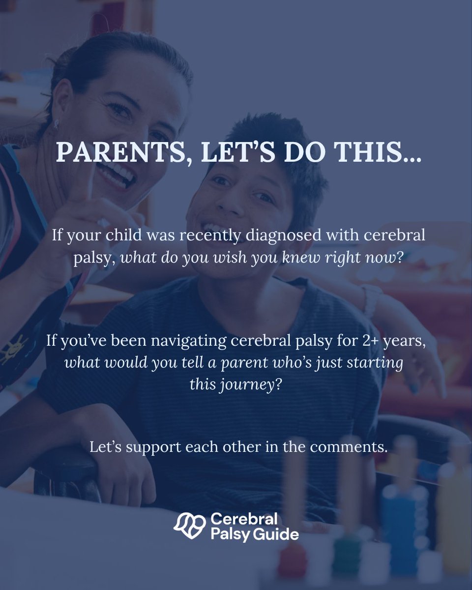 CP_Guide's tweet photo. Your experience matters. Your voice could help another parent feel less alone.
π« Comment, share, and connect with one another.
#CerebralPalsy #CPParent #CPFamily #CerebralPalsyAwareness #CPCommunity https://t.co/smcz7BzkQj