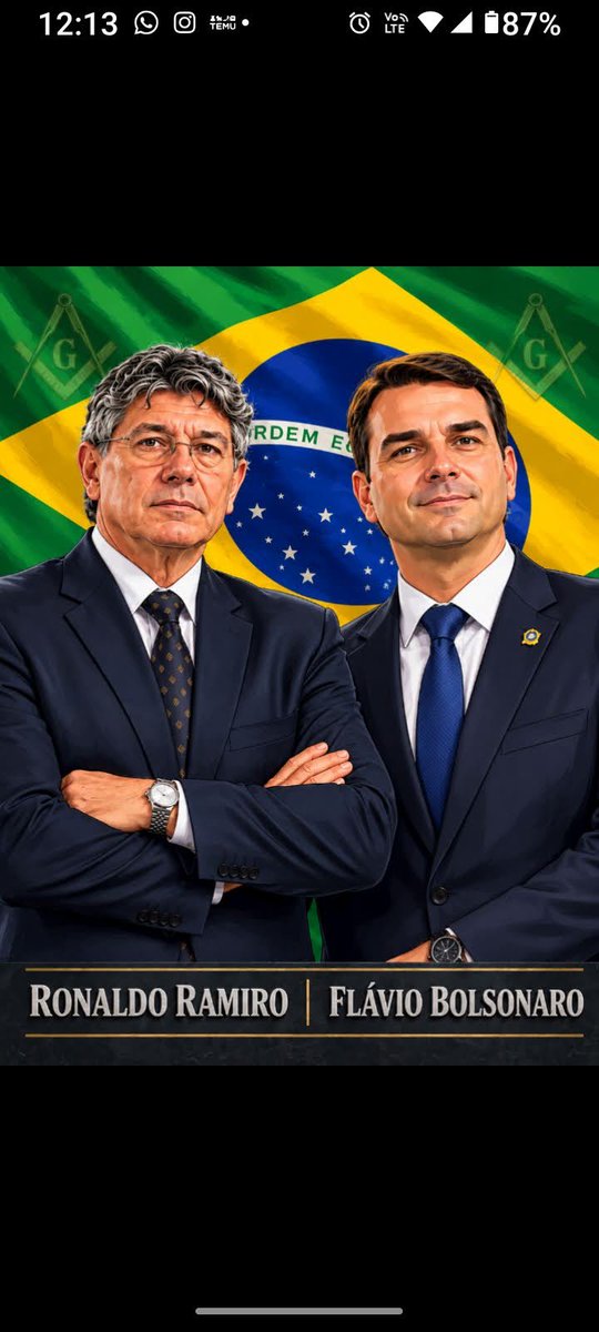 RonaldoRamiro57's tweet photo. FLÁVIO BOLSONARO: UMA ESPERANÇA PARA COLOCAR O BRASIL NOS TRILHOS!
Na minha opinião, o Brasil precisa de uma liderança firme, preparada e comprometida com o futuro da nossa nação. E hoje vejo em Flávio Bolsonaro uma das principais figuras com potencial para conduzir esse processo de reconstrução do país.
Acredito que o Brasil precisa de coragem, determinação, patriotismo, responsabilidade, equilíbrio e compromisso com a liberdade. Precisamos de uma liderança que respeite o cidadão, valorize a família, defenda o trabalho, incentive quem produz e tenha disposição para enfrentar os problemas que impedem o nosso país de avançar.
Vejo em Flávio Bolsonaro a possibilidade de representar esses ideais e dar voz a milhões de brasileiros que desejam um país mais seguro, próspero, justo e com oportunidades para todos.
Não acredito em salvadores da pátria, mas acredito em lideranças que tenham princípios, disposição para trabalhar e coragem para assumir responsabilidades. O Brasil precisa recuperar a confiança, fortalecer suas instituições e voltar a caminhar na direção do desenvolvimento.
Essa é a minha opinião, essa é a minha esperança e esse é o Brasil que desejo ver!
Que Deus ilumine os caminhos da nossa nação e dê sabedoria àqueles que se propõem a conduzi-la.
 Brasil acima de tudo! Que o nosso país volte aos trilhos do progresso, da ordem e da prosperidade!