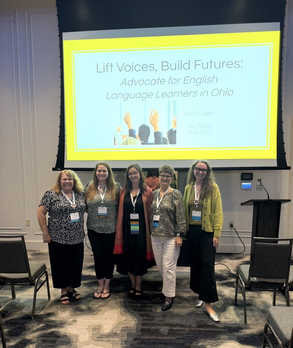 ParmaSchools's tweet photo. Shiloh Middle School EL teacher Clementine Jacobs shared her expertise at the Ohio TESOL Conference in Columbus, presenting "Lift Voices, Build Futures: Advocate for English Language Learners in Ohio." We're proud of the knowledge and leadership our EL teachers bring! #PCSDProud https://t.co/6SjQLK8Sed