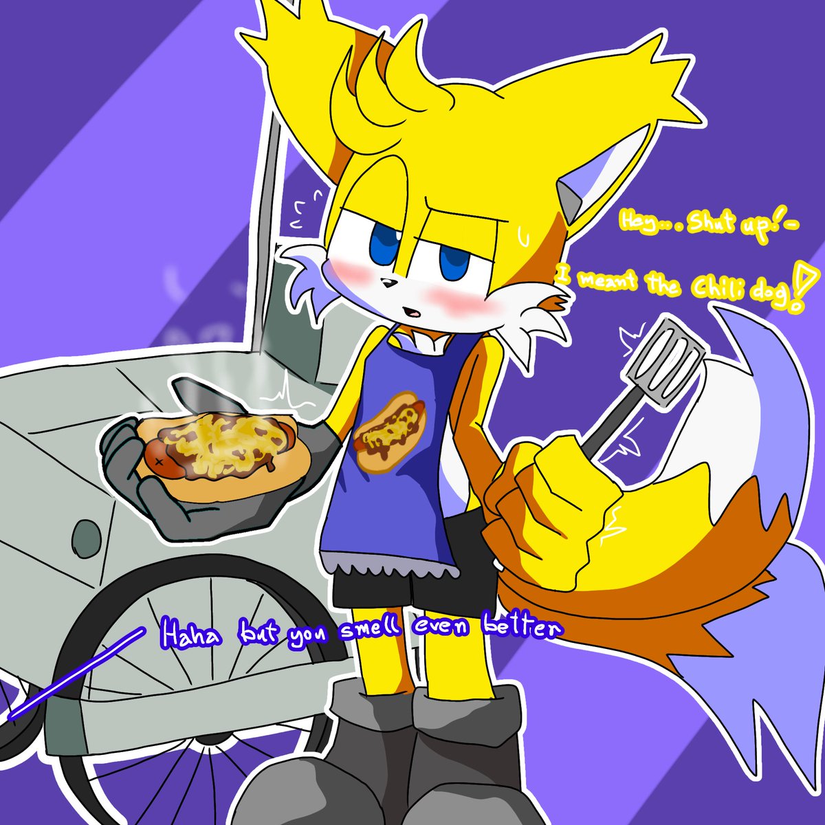 kwcxngswy161041's tweet photo. / Nine has just made the Chili Dog /

But Sonic loves the way Nine smells 
 
:|
 #Sonine #Tailsnine #Sonic https://t.co/HfkO5qiavm