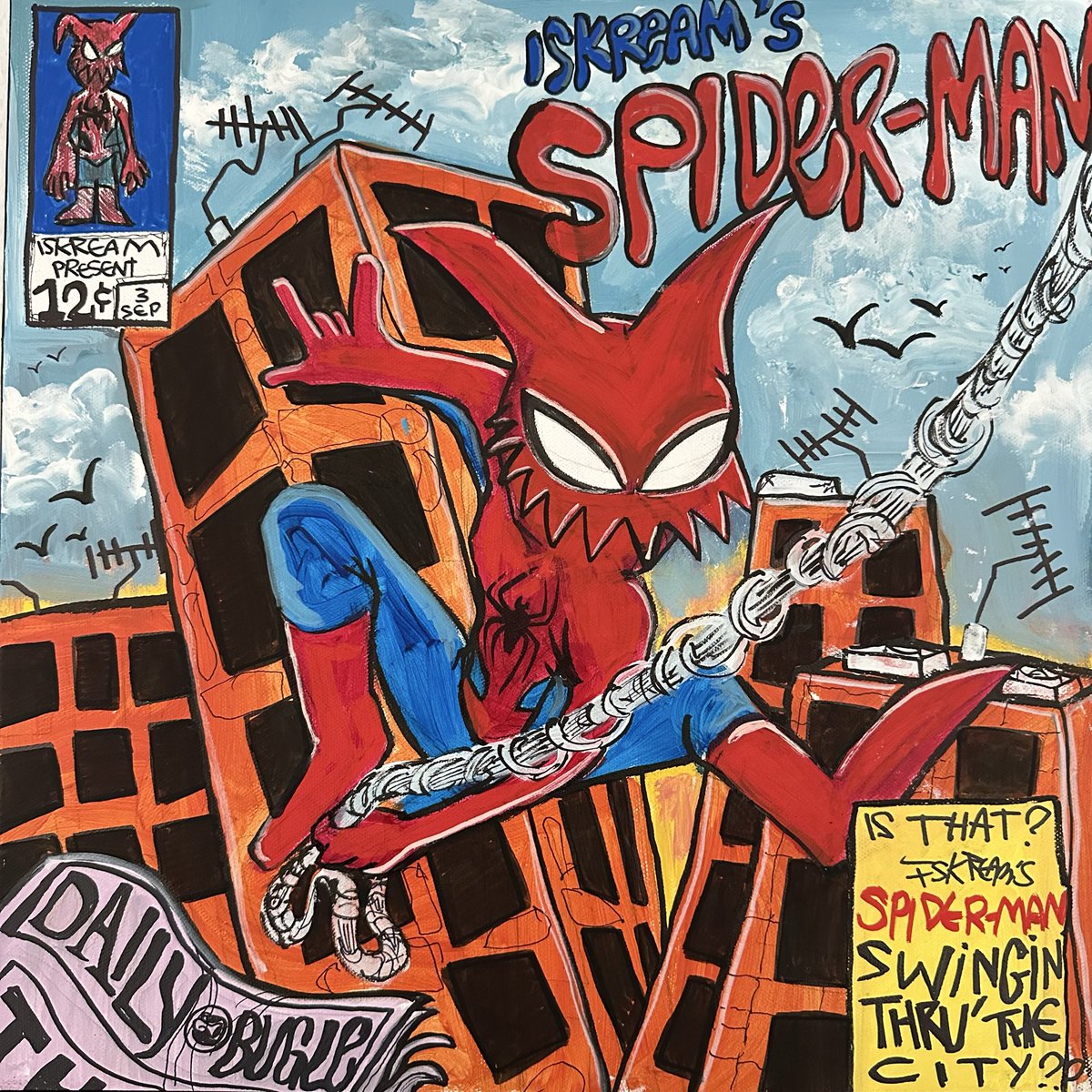 iskream5's tweet photo. qui veut une toile spiderman pour chez lui là venez dm 😜✨ https://t.co/g3W37wrl4I