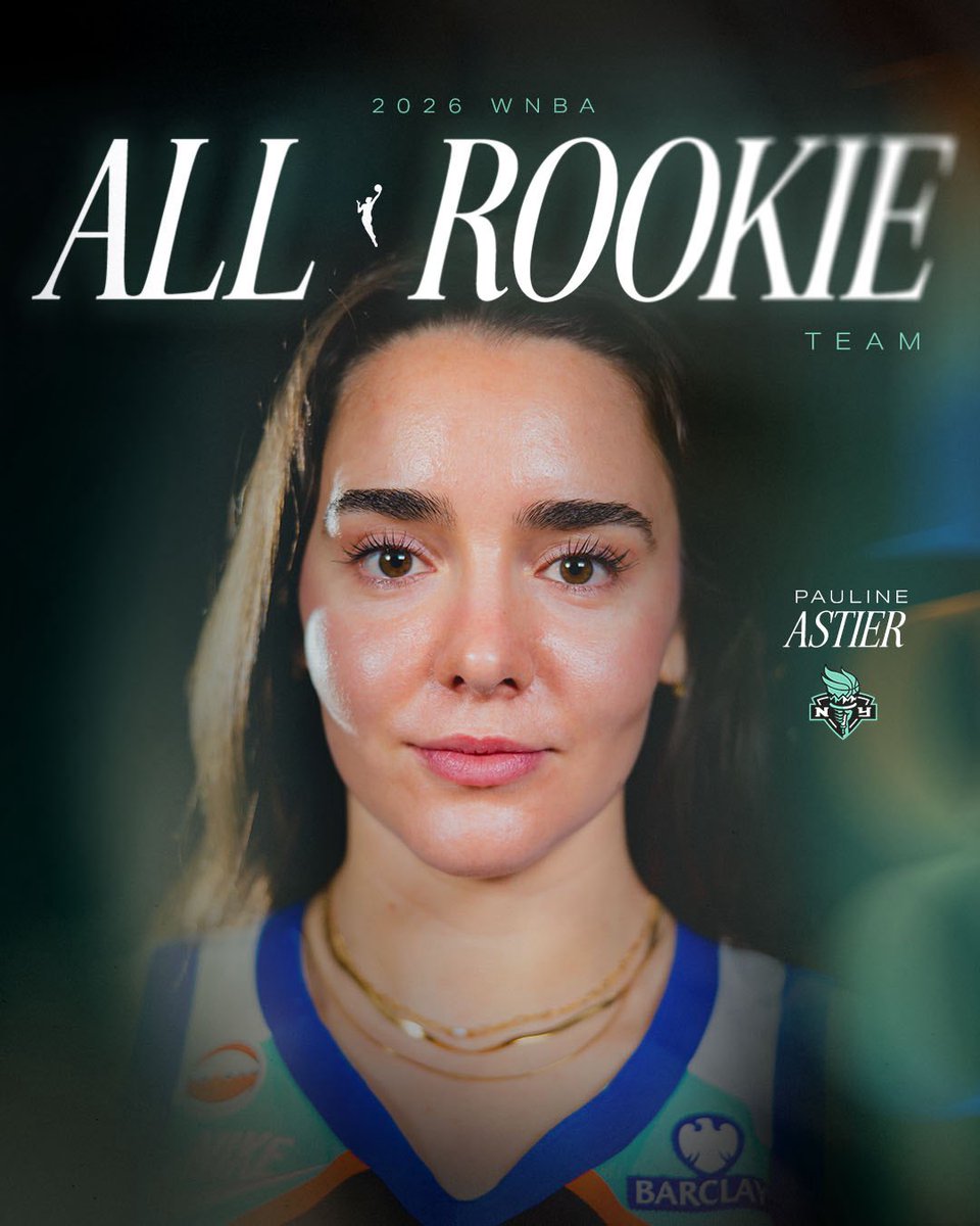 nyliberty's tweet photo. THE ROOK MADE HER MARK. 👑 Pauline Astier is officially a @WNBA All-Rookie Team honoree!

A historic first season in Brooklyn:
✅ 9.3 PPG, 3.3 APG, 2.7 RPG
✅ 409 points, the most by a rookie in Liberty history
✅ 147 assists, the 2nd-most by a Liberty rookie
✅ 54.6% FG, 9th-best in the WNBA
✅ Highest true shooting percentage by a rookie in WNBA history (63.5%) with 200+ FGA

She becomes the 9th player in Liberty history to earn the honor! Congrats, Pauline 👏