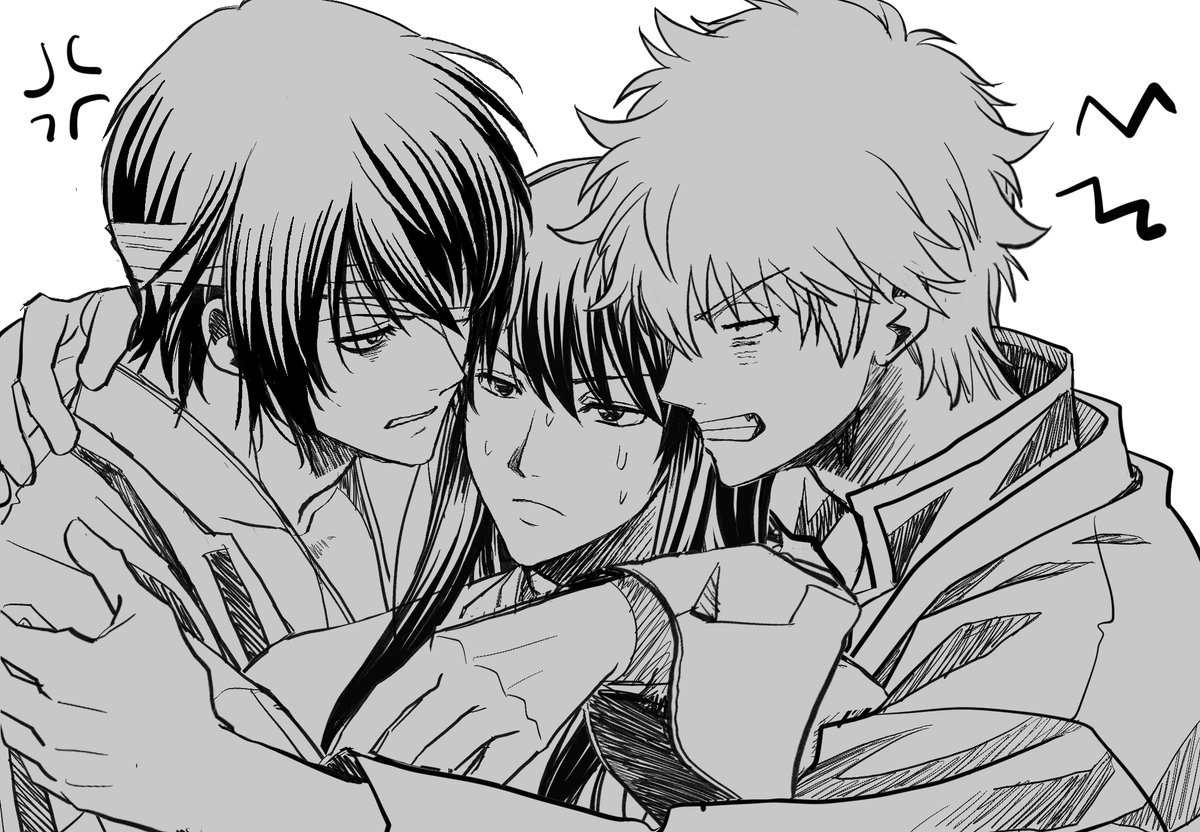 newjonchin2's tweet photo. 「俺を口実にケンカをするな」

実はもともとは辰桂を描いていて、銀を描きたくなり、そうすると高のほうがいいのでは？となって描きなおししたもの。辰バージョンと辰桂だった時の絵もおまけに付けときます（描きかけだったけど） https://t.co/HWYlGYLwaH