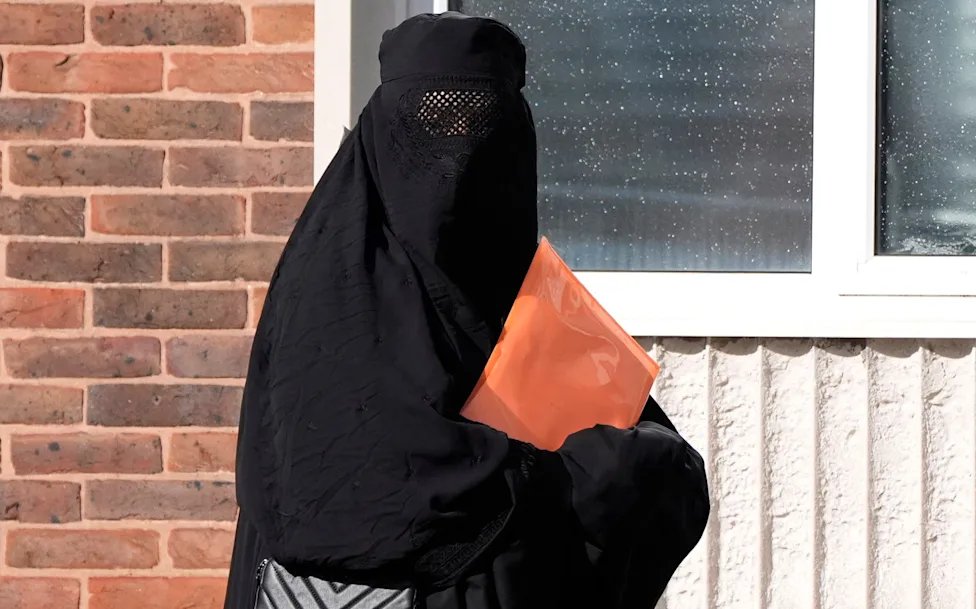 welshmaan's tweet photo. 🤣 The man arrested for wearing a burka to a protest has shown up to court..

in a burka https://t.co/dSbPVUrIMz