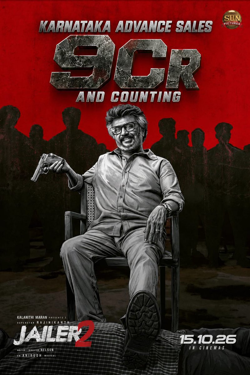 cineverse_24's tweet photo. #Jailer2 Karnataka Adavance Booking Crossed 9cr+ Mark all Set For Double Digit Opening In Karnataka 

#Rajanikanth https://t.co/2YH48InemT