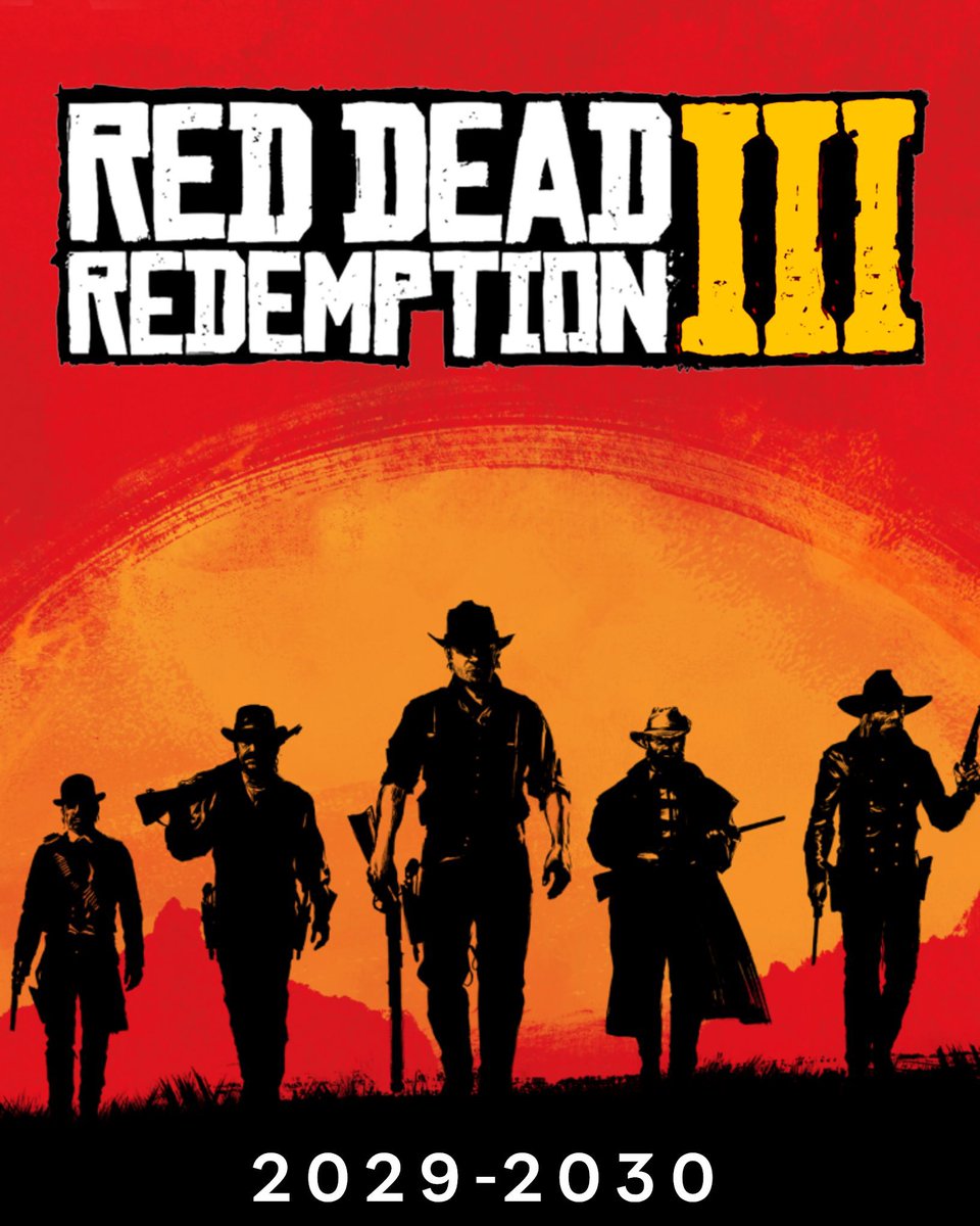 FrenchRapUS's tweet photo. 🚨 ALERTE GÉNÉRALE ! 

Le prochain jeu de Rockstar Games après GTA 6 sera normalement Red Dead Redemption 3, avec une sortie prévue en 2029 maximum 🤯

OH MON DIEU. https://t.co/tt2u4RhoiL