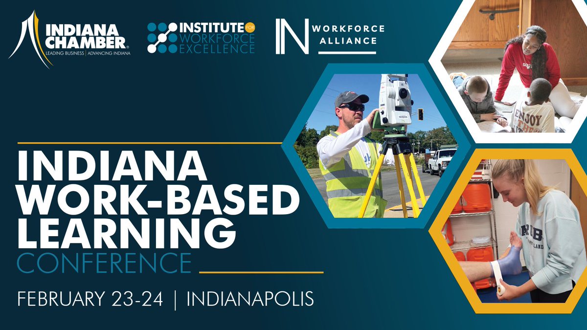 IndianaChamber's tweet photo. Join us February 23-24 in Indianapolis for the 2027 Indiana Work-Based Learning Conference featuring the 21st Annual Impact Awards, brought to you by the Indiana Chamber and the Institute for Workforce Excellence!

Register: https://t.co/I46hZoPItA

The conference sponsor is Project Lead The Way.