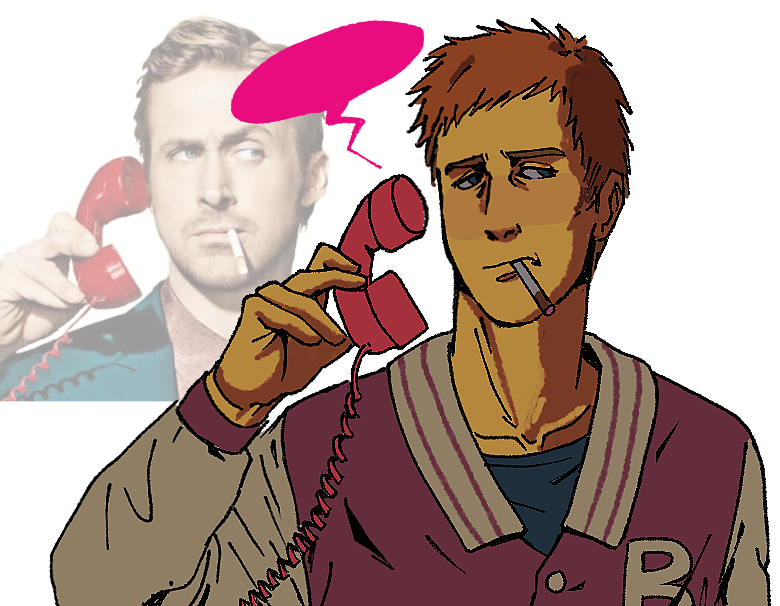 dog97071's tweet photo. I just draw Ryan Gosling and then pretend it's Jacket #HotlineMiami https://t.co/L6qohWf6Z1