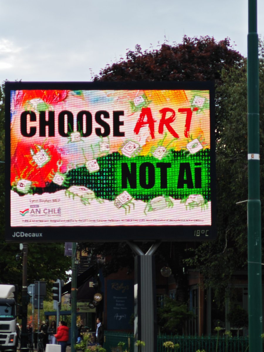 LNBDublin's tweet photo. Meanwhile right outside the summit, I was delighted to collaborate with artist Eoin McKeown to remind people to support our artists, musicians and writers. @Left_EU https://t.co/8EXEBTcYo5