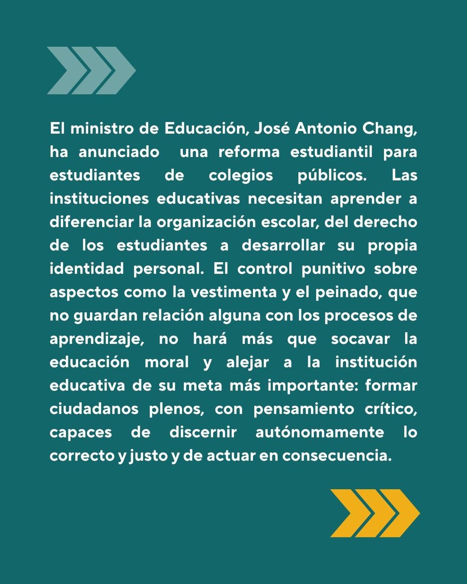 idehpucp's tweet photo. 💬 En esta nota, dos especialistas de la PUCP analizan por qué prohibir maquillaje, uñas pintadas o cabello teñido vulnera derechos y no forma ciudadanos morales. 

👉 Lee la nota aquí: https://t.co/x3iS6qQxwH

#DerechosDeLaNiñez #EducaciónEnDerechos #DisciplinaEscolar https://t.co/VnEJEg30z2