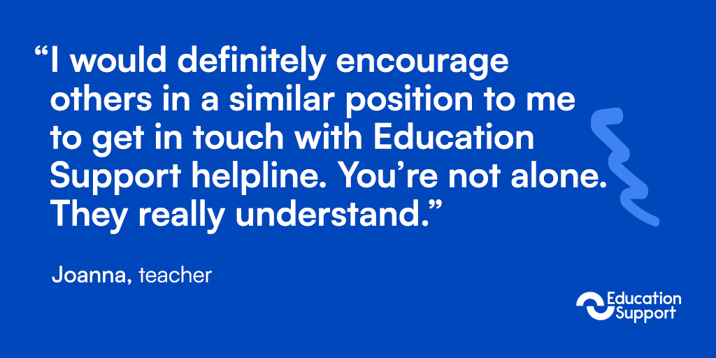 EdSupportUK's tweet photo. An important reminder that sharing what’s on our mind with a skilled listener can make a big impact on how we feel 👇

Please share our helpline with your colleagues. We're here for all education staff 💙

📱 08000 562 561

#TeacherWellbeing #EducationStaff #MentalHealthMatters #YouAreNotAlone
