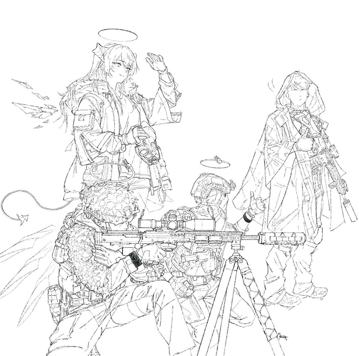 RougeCarnelian's tweet photo. I wish I could spend more time for you

Suppressors Team

#Arktober2026 #Arknights https://t.co/bDc2A0B1Ya