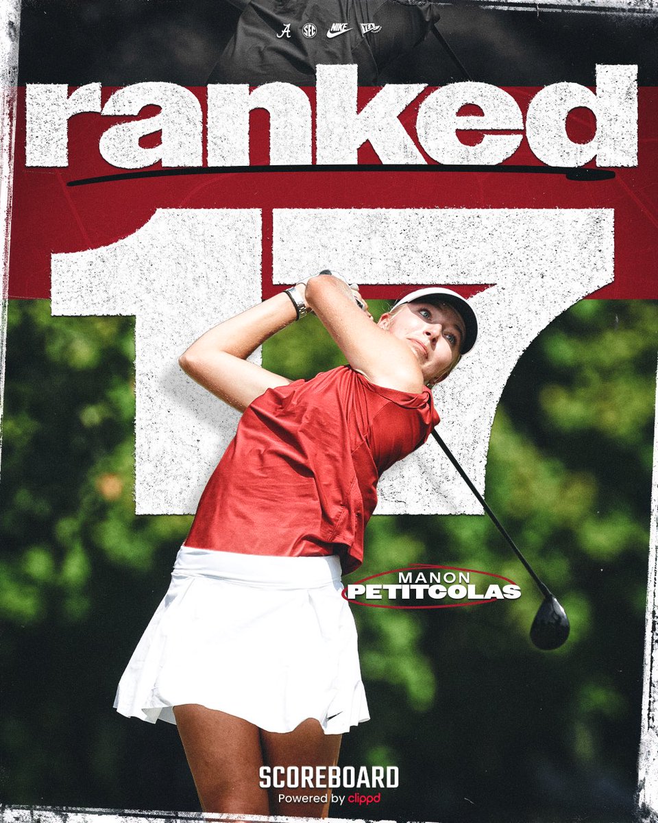 AlabamaWGolf's tweet photo. Ranked 📈

The Tide making an appearance in the National Rankings! https://t.co/p0l08zo1oa