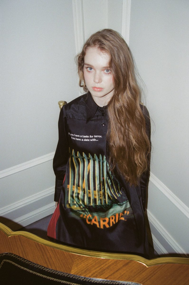 CCortave24's tweet photo. Summer H. Howell rocking a Carrie-themed dress for Interview Magazine 🩸 https://t.co/heMRFyqzMw