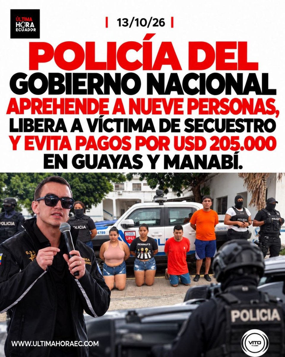 MirandaZamz2's tweet photo. Qué alivio tan grande para esa familia poder reencontrarse con su ser querido san y salvo gracias a la rápida intervención policial del gobierno de Daniel Noboa https://t.co/6qdiiqiRK4