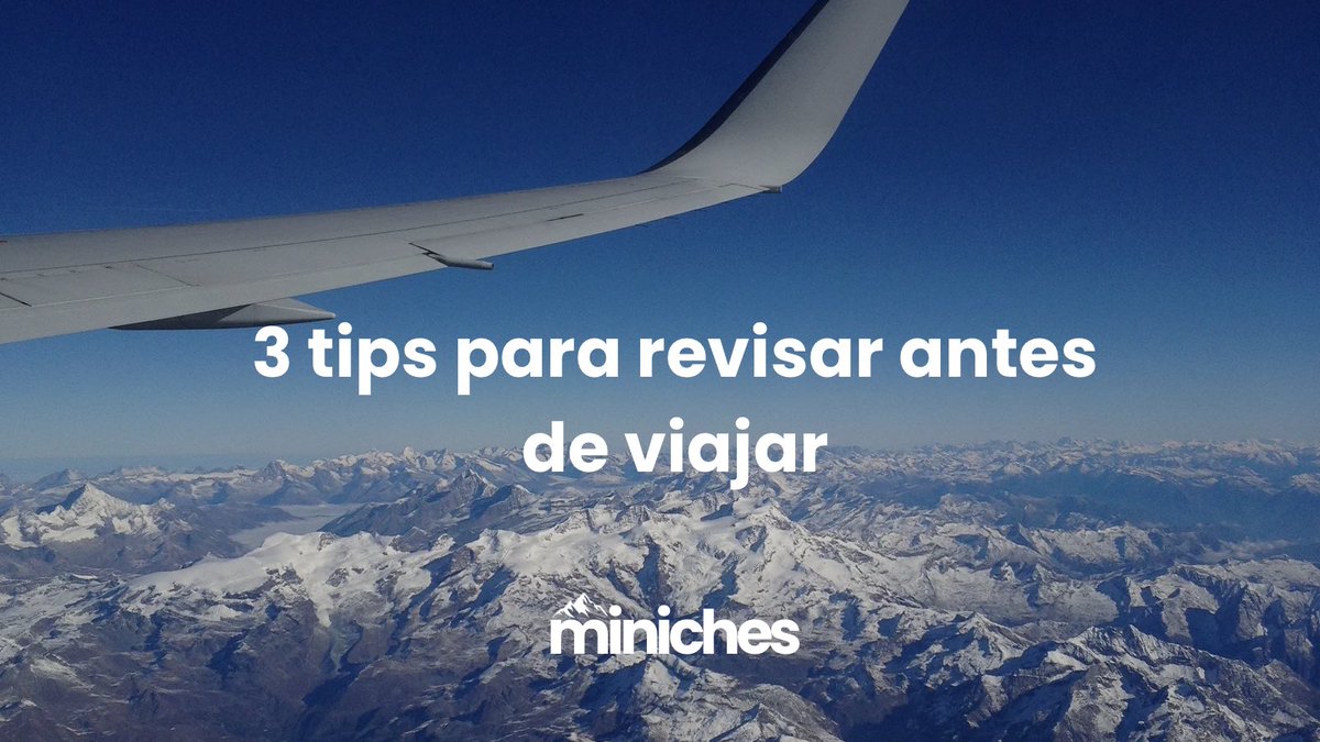 TurismoMiniches's tweet photo. Antes de viajar, mirá esto 👇 3 cosas que conviene revisar para que tu próximo viaje salga perfecto. Guardá este carrusel 📌

#TipsDeViaje #TurismoMiniches https://t.co/l21IUTo6uH