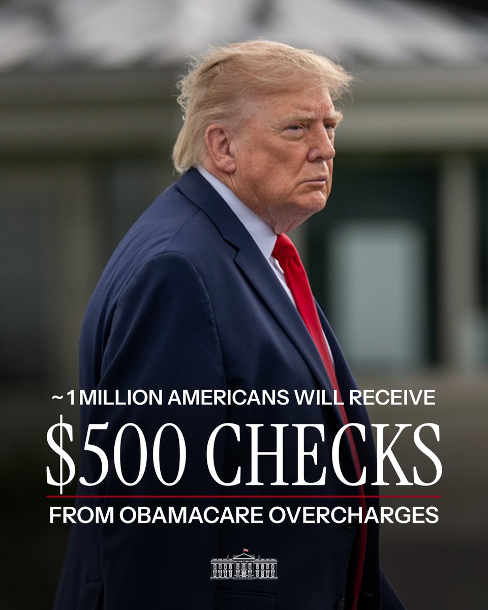 WhiteHouse's tweet photo. Democrats' gross mismanagement of Obamacare led to Americans being overcharged with excess fees.

President Trump is reversing it, giving this money back to Americans where it belongs. https://t.co/ynys8gNZzr