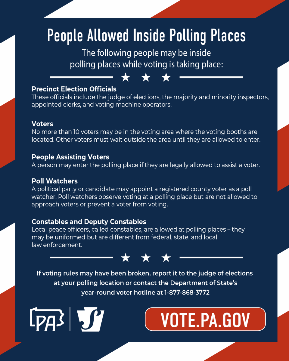 PAStateDept's tweet photo. Are you a first-time voter? Been a while since you’ve voted in person?

Learn more about the rules at the polls to ensure a smooth voting experience: https://t.co/RHbTbfQBQ1 https://t.co/CvF5Nnfdn8