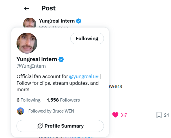 rnlwbe3's tweet photo. @YungIntern 1558th follower! bro already got an intern https://t.co/rekmdPr6rE