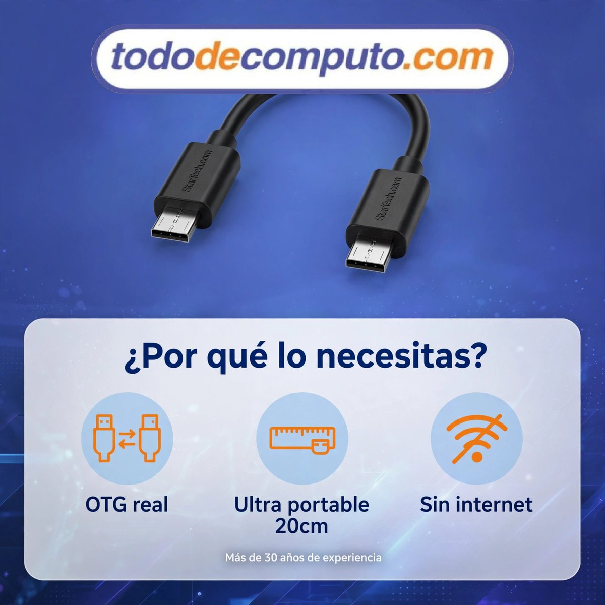 TODODECOMPUTO's tweet photo. https://t.co/UQ9MMfU39R
Respalda sin WiFi en segundos con este OTG 20cm StarTech. Conecta tu disco a tu tablet o celular. 100% original en https://t.co/SqN6RZ3vPH con envío a todo México. #StarTech #USBOTG #AccesoriosDeComputo #TododeComputoCom #TecnologiaProfesional https://t.co/imnMzstgNk