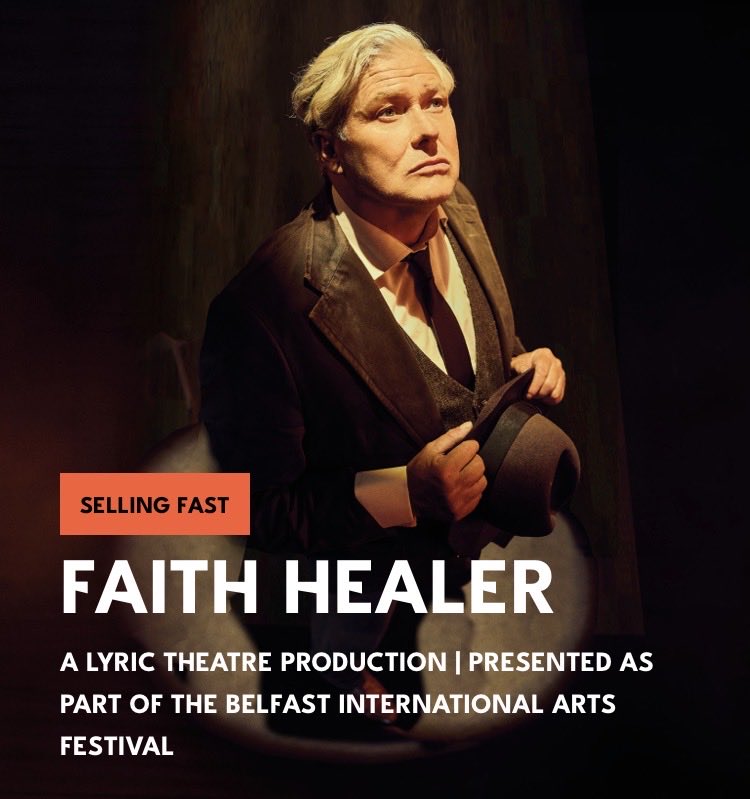 PatrickCorrigan's tweet photo. Just out of Faith Healer by Brian Friel at @LyricBelfast.

An acting tour de force from Conleth Hill, Lisa Dwyer Hogg and Chris McCurry, and another triumph for The Lyric in its 75th year. https://t.co/7pw1Kqcu8a