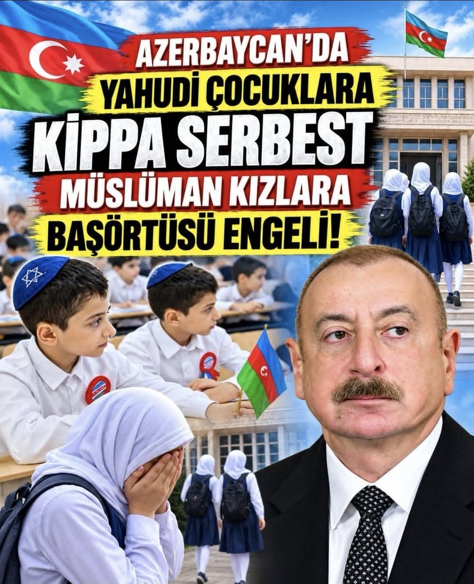 yolnereye4's tweet photo. #BaşÖrtüsüneUzananEllerKırılsın
Ey @presidentaz sen kimin
Emrindesin
ALLAHINMI Emrindesin
Yoksa ruhunu şeytana satmış
Siyonistlerinmi emrindesinmi
ALLAHIN Emrindeysen
Baş örtü ALLAHIN Ayetidir
Bak ALLAH ne diyor

بِسْـمِ اﷲِالرَّحْمَنِ اارَّحِيم
Evlerinizde oturun ve daha önce Câhiliye döneminde Olduğu gibi açılıp saçılmayın Namazı güzelce kılın zekâtı Verin
ALLAHA ve resulüne itaat Edin
Ey peygamber ailesi ALLAH Sizi sadece günah kirlerinden Arındırmak ve sizi tertemiz Yapmak istiyor
Ahzâp Süresi/Ayet/33

بِسْـمِ اﷲِالرَّحْمَنِ اارَّحِيم
Ey Peygamber Eşlerine Kızlarına ve müminlerin Kadınlarına söyle dış Giysilerini üzerlerine Bürünsünler Bu tanınıp Rahatsız edilmemeleri
İçin en Uygun olanıdır
ALLAH Ziyadesiyle Bağışlamakta ve çok Esirgemektedir
AHZÂP/SÜRESİ/ AYET/59

بِسْـمِ اﷲِالرَّحْمَنِ اارَّحِيم
Mümin erkeklere söyle Gözlerini sakınsınlar ve Irzlarını korusunlar Bu onlar İçin daha temizdir Muhakkak ALLAH bütün yaptıklarınızdan haberdardır
Nûr Suresi/Ayet/30

بِسْـمِ اﷲِالرَّحْمَنِ اارَّحِيم
Mümin Kadınlarada söyle gözlerini haramdan sakınsınlar ve İffetlerini Korusunlar Dışarıda Kalanlardan başka Ziynetlerini göstermesinler Başörtülerini yakalarının Üzerinden bağlasınlar Kocaları babaları Kocalarının babaları kendi Oğulları kocalarının oğulları Erkek kardeşleri erkek Kardeşlerinin oğulları kız Kardeşlerinin oğulları başka Kadınlar hizmetlerinde Bulunan köleleri ve câriyeleri Cinsel arzusu bulunmayan Erkek hizmetçiler, kadınların Cinselliklerinin farkında Olmayan çocuklar dışında Kimseye süslerini Göstermesinler Yürürken Gizledikleri süsleri bilinsin Diye ayaklarını yere Vurmasınlar
Ey müminler Hepiniz
ALLAHA tövbe edin umulurki Kurtuluşa erersiniz
Nûr Süresi/Ayet/31

بِسْـمِ اﷲِالرَّحْمَنِ اارَّحِيم
Âdemoğulları Size mahrem Yerlerinizi örtecek giysi Süsleneceğiniz elbise YarattıkTakvâ elbisesi
İşte o Daha hayırlıdır
Bunlar ALLAHIN Âyetlerindendir Umulurki Düşünüp öğüt Alırlar
Ârâf Süresi/Ayet/26

بِسْـمِ اﷲِالرَّحْمَنِ اارَّحِيم
Ey Âdemoğulları
Şeytan anne babanızı ayıp Yerlerini birbirine göstermek İçin elbiselerini soyarak Cennetten çıkardığı gibi
Sizi de aldatmasın
Çünkü o ve yandaşları sizin Onları göremeyeceğiniz Yerden sizi görürler
Şüphesiz biz şeytanları İnanmayanların yoldaşları yaptık
Ârâf Süresi/Ayet/27

EY Aliyev sen kimden yanasın
Haktanmı yanasın yoksa
Şeytandamı yanasın
Haktan yanaysan neden
Müslümanlara zulüm edersin
ALLAHIN Ayetine düşman
Olursun
Yahudilere ne gibi gebeliğin
Borcun var neden okullarınızda
Yahudilerin kippası serbest
ALLAHIN Emri Örtünün Ayeti Baş örtüsü İslâm inancı Neden yasaktır
@kalbiminhuznu
@ElifffErdag
@suselin34
@ulk_irem
@ONE_MANOLYA__
@gonul_40k
@MujdeAkn
@Emine535434
@hanifeKrcdemir
@ayselazadi
@gez83662
@say_elfuda1
@__kvsr__26
@Hanne_RT_
@Mucizane
@DenizNhlx
@minadide
@NFirdez
@hulyamarie03
@_Ak__LaZ_
@gulgunes74_75
@sayilkanzelis
@handanozduygu
@aysegul_gul_
@hanifeKrcdemir
@Bozkurt__1903
@Nisa___3
@_yagmur__rt_
@Si_Ne_M_ 
@NihGe26
@MALATYALI9195
@HlyaGkdemir1
@TrLarem_21
@Asya_Dogu
@Azzem_nilgn
@medyaticturk
@Avicenna_Razi
@Retwetci_hnm
@Kbrn_glsen2026
@PasaLanpasa
@KUZEYINOGLU__
@sukrusarall
@SalihNarin
@MusaApuhan
@IdrisOrtakaya
@FarukKesikbas
@ZorlukayaEmre
@Malazgirt_RT_2
@beyaz_d25339