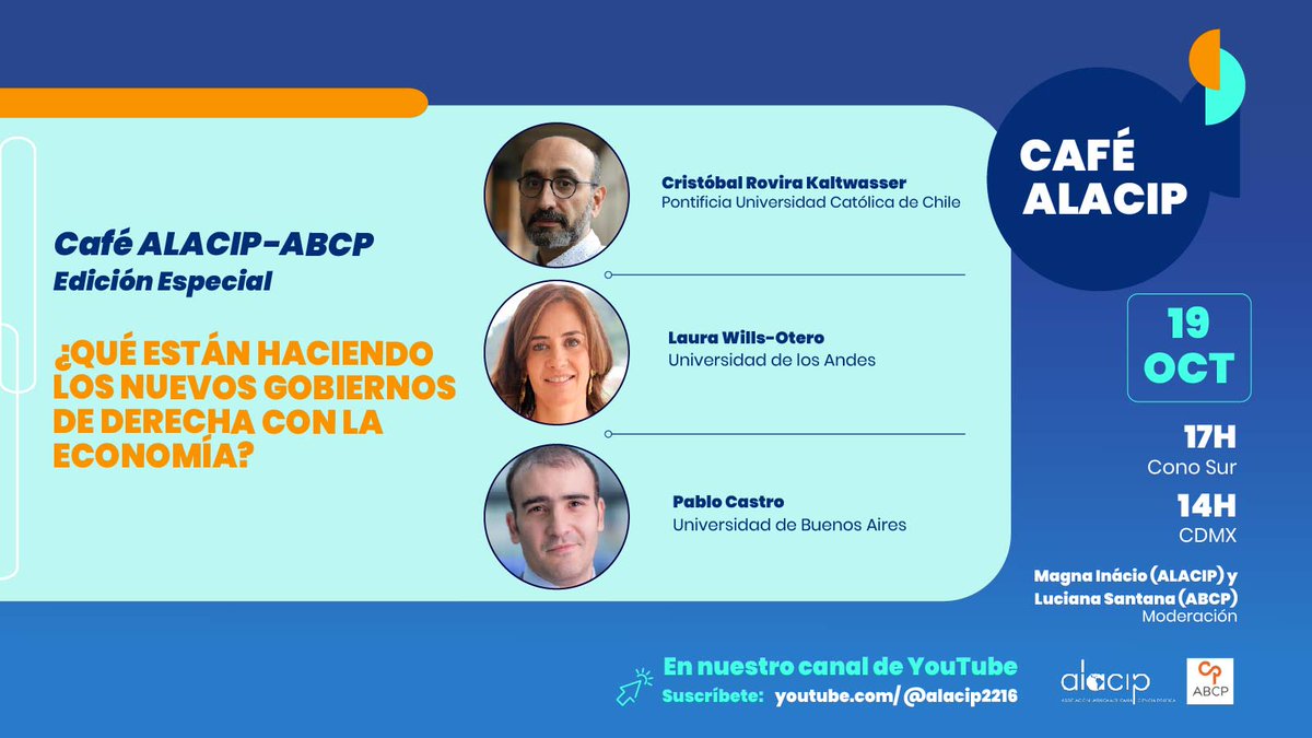 ALACIP_oficial's tweet photo. ☕ Café ALACIP-ABCP Edición Especial!

🗓️ 19 de octubre

En nuestro canal de Youtube: https://t.co/1KB7A4fmMH

No te lo pierdas! https://t.co/rz2YWHFeuk
