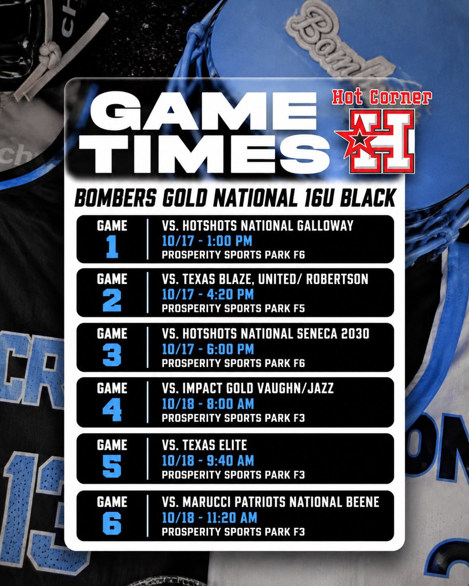 lena_pullin's tweet photo. Schedule drop for this weekend at Hot Corner Elite Showcase. Come check this team out!!! #WhatEverItTakes #BombersGoldNational16uBlack https://t.co/c6wyTuyfcR