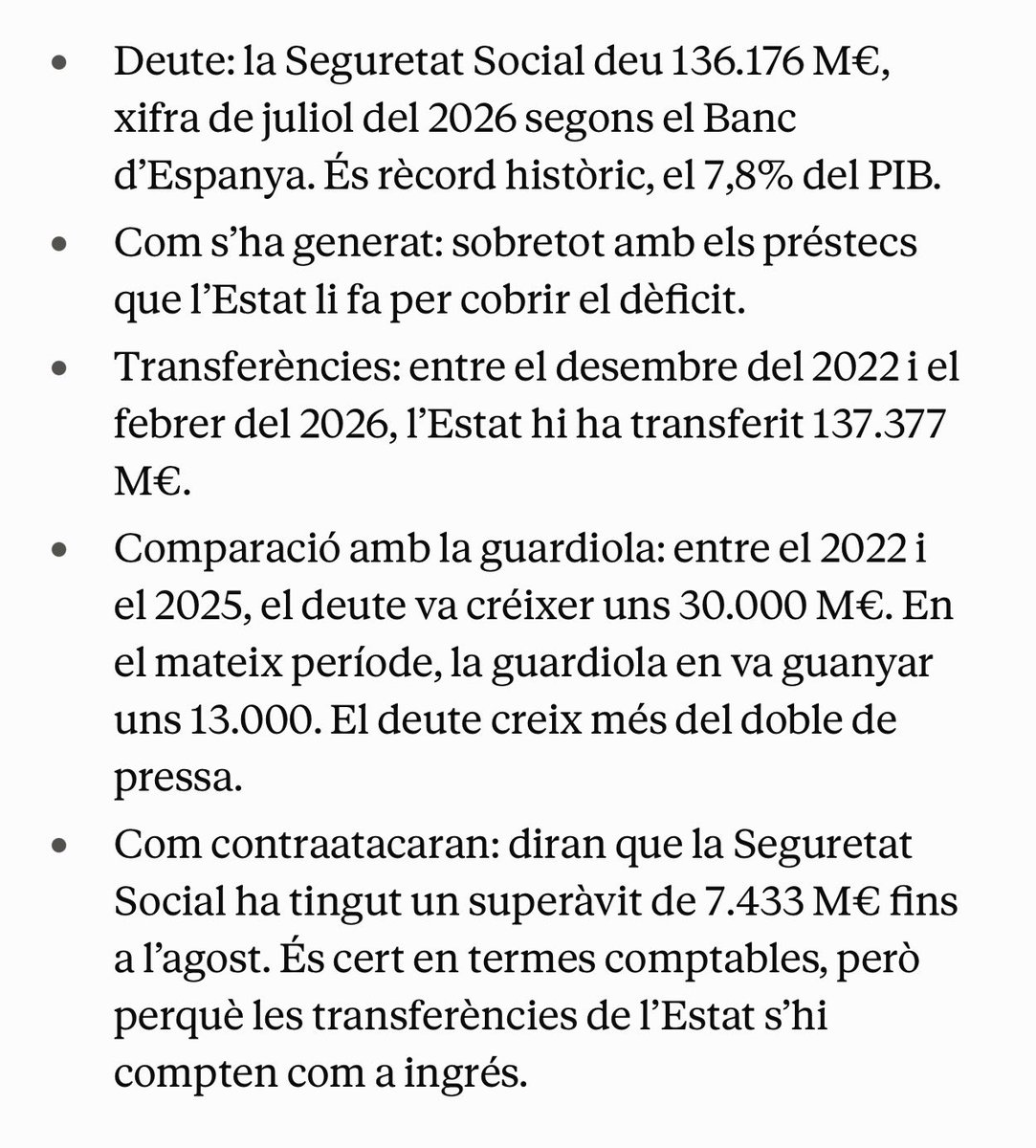 Comptesclares's tweet photo. Sabeu per quan dura la guardiola? Per UN mes de pensions. 

Extraordinària salut no, extraordinària capacitat de mentir. Total, és gratis i la gent imbècil. https://t.co/QT2W5ZkkdD