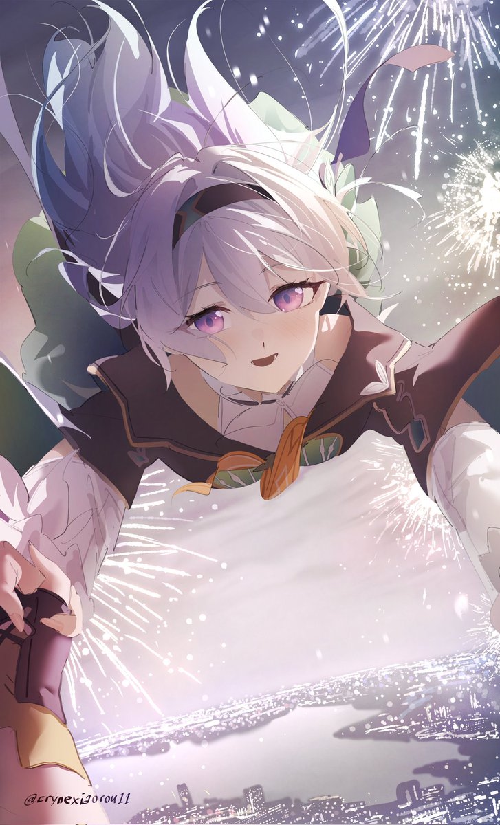 ffys_'s tweet photo. “Aren’t the fireworks so great, Caelus?”

Just look at how pretty she is in freedive. 💚 

(Cr:@crynexiaorou11)

#honkaistarrail #hsr #fireflyhsr #firefly https://t.co/GpeDLtdPpZ
