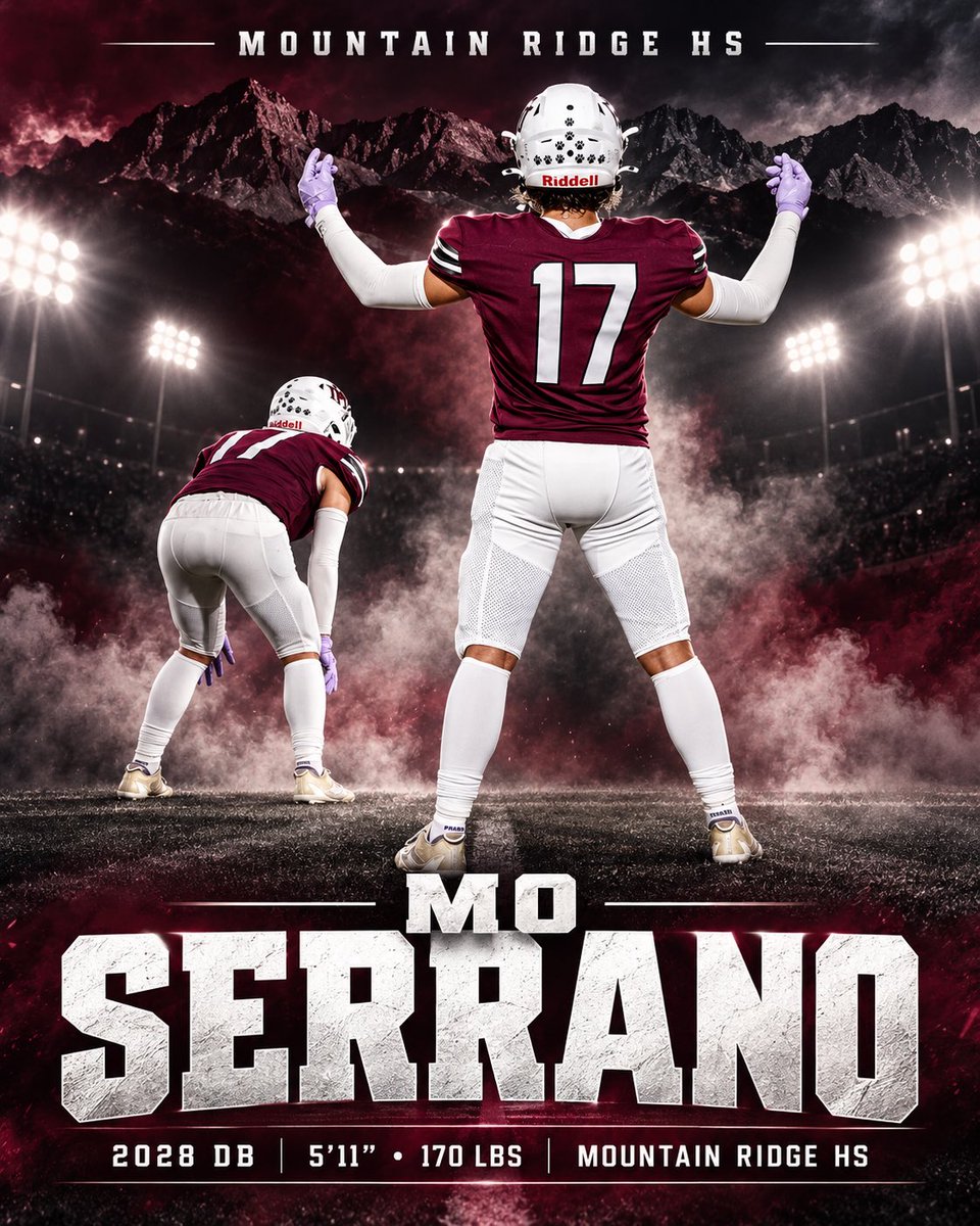Teo_Serrano17's tweet photo. Thankful to join the My Recruits family!!#AGTG #Grit #OutworkEveryone @CoachA_Johnson @gridironarizona @PrepRedzoneAZ @BJMedia1 @SportPrepX @mrhs_athletics @Coach_Tollefson @CoachPerrone @MyRecruits_ @RMGNIL @HSFBRecruitRprt @fivestarphenom https://t.co/ihJ15mmLNN