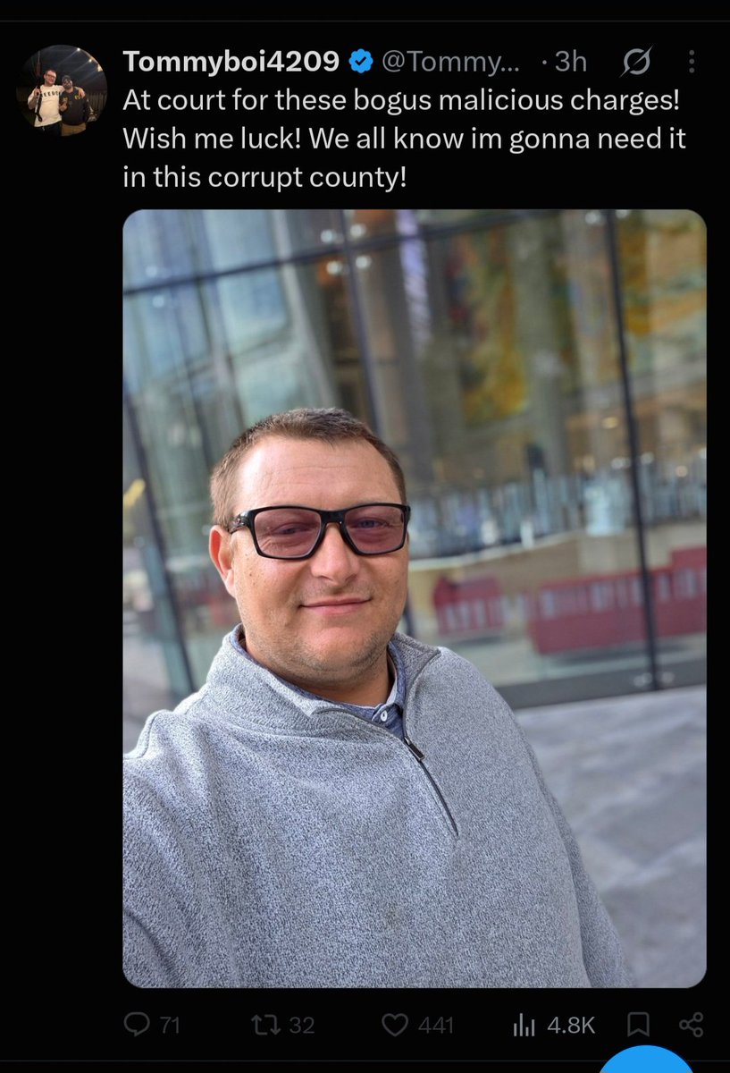 I_luv_Ice's tweet photo. 🔴 @Tommy4Trump420 

#Appears in #XSpaces after #Court this morning to discuss how it went. 

It looks like his #ProbationViolation and new #Assault #Charge are in different courts and now he needs 2 #Lawyers 1 for each #Case 

#LawyerUp #Guilty #LockHimUp #PDX #MAGA #Cult ⬇️ https://t.co/VGDYemldOK