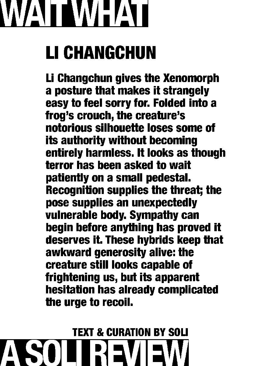 solisolsoli's tweet photo. Xenomorph Frogs · Li Changchun https://t.co/bgZ7Odl5FU