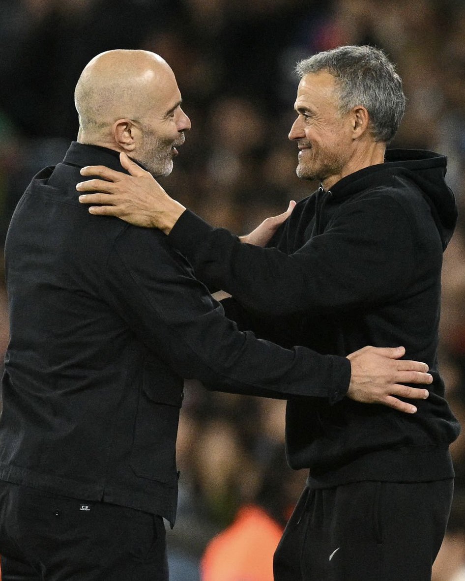 cityreport_'s tweet photo. Luis Enrique: “It was very, very, very tough. Credit to them… We could’ve lost this match if they scored the chances they created.

I think it was a very nice match; the way they play is amazing, the way Enzo Maresca’s Manchester City plays is really nice. We like to play these kinds of matches.

I have to repeat, today we were lucky because in the second half, we could’ve conceded more goals.”