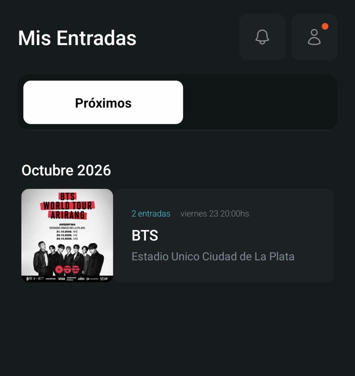 cutieriina's tweet photo. Vendo entrada para BTS!! cabecera sur, para el 23, a 425k que es lo que la pagué con intereses. Tengo tooodos los comprobantes y no tengo problema en hacer llamada al momento de pasar la entrada 🙏🏻 porfa llevensela https://t.co/Gk3iipMqxt