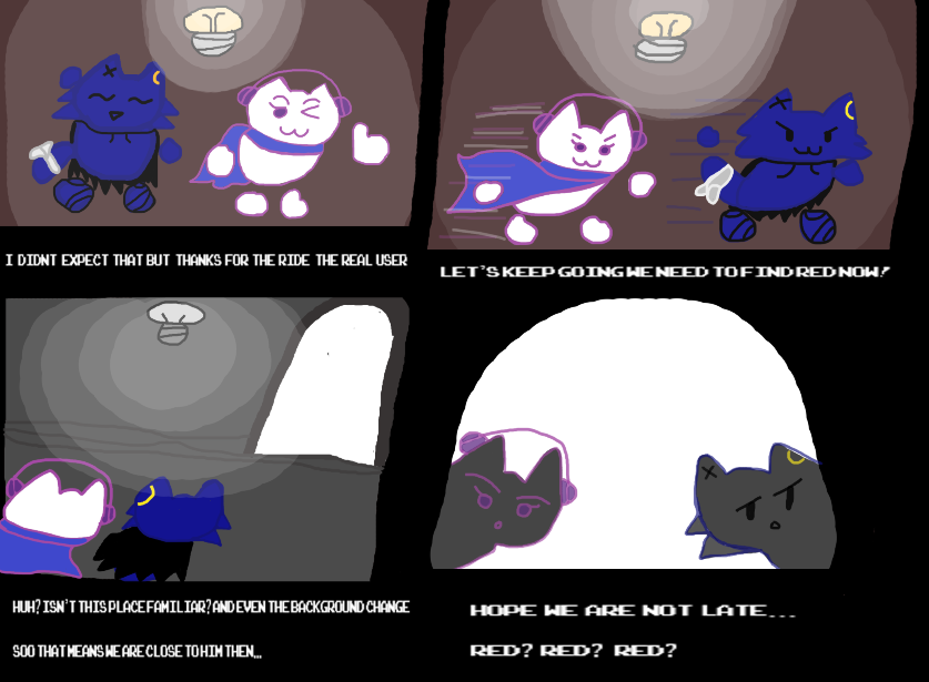 TheCatSony's tweet photo. Finally After A Long Time We Reach Him Here Is A Recap Of What Happen To Us In The Cave On Finding Red!
Sorry For The Little Inactivity Coming From Me
The Real User Put You Guys In Time To Our Current Situation
Anyways Enjoy This Continuation Of The History! https://t.co/4iUjYCOSfE