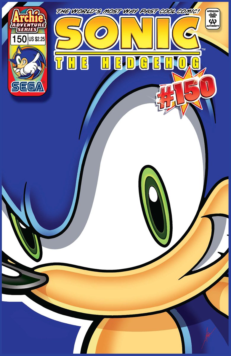 TheWorldHadFell's tweet photo. @CobaltKnight26 @JusJoeee No. Scourge didn't paint himself blue. 

"Scourge" originally debuted way back in issue 11 as just an "evil Sonic on an evil Mobius".

Evil Sonic went through many misadventures until issues 150-151, then left with Rouge, and became Scourge in issue 160. https://t.co/1CtubhCsp1
