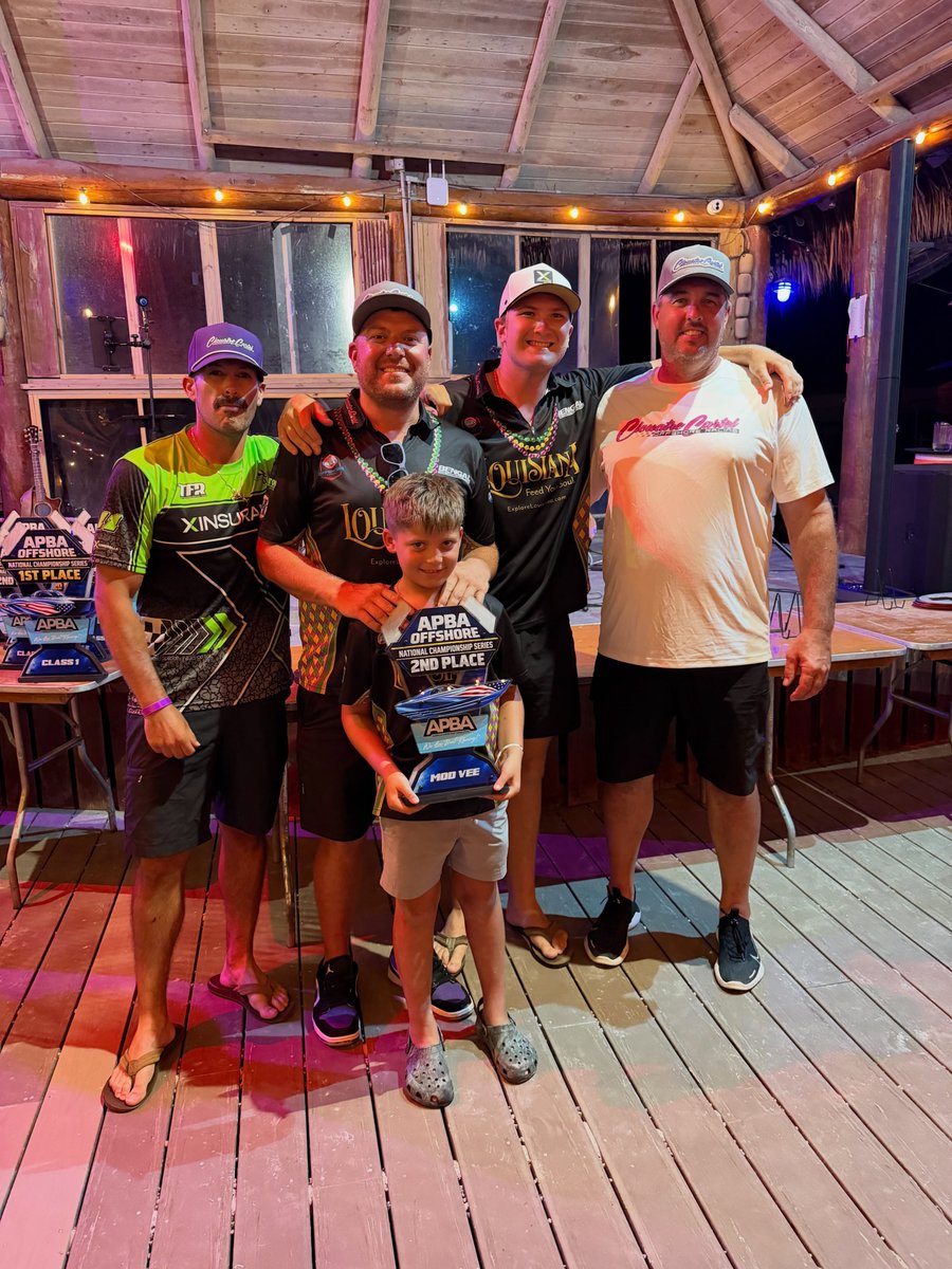 LouisianaLtGov's tweet photo. Congratulations to Clouatre Cartel Offshore Racing on another big win! 🏁 🎉 

The team took home first place this week in Englewood, bringing them to 2nd place nationally! We are so proud to have this great group representing Louisiana hospitality and passion. ⚜️ 🏆 https://t.co/SajZyRLwz3